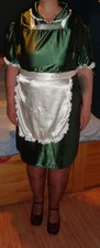 Green Satin Sissy French Maid