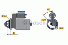 BOSCH 0 986 014 890 Starter Anlasser 1,7kW für BMW 5 Limousine (E34) 7 (E32) 12V