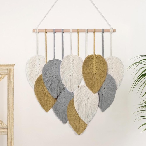 Wandbehang boho makramee blatt - boho,