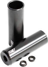 Aluminium 2-Pack Fahrrad BMX Trick Grind Stangen Pegs mit Adapter Schwarz