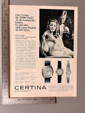 Certina Blue Ribbon Mayfair & Gold Original Vintage Werbung 1970 Reklame advert