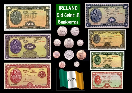 Irland alte münzen - alte, &