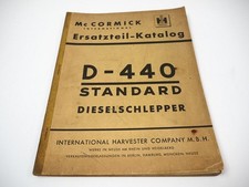 Mc Cormick D-440 Standard Dieselschlepper Ersatzteilliste Ersatzteilkatalog 1959