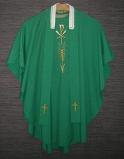ANTIK MESSGEWAND GOTHIC PARAMENTE PRIESTERGEWAND PIANETA VESTMENT CASEL STOLA