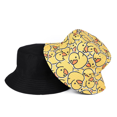 Fischerhut mit enten print - mit, enten-print