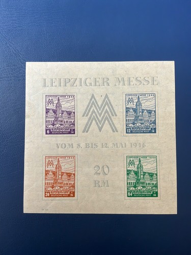 Sbz 1946 block leipziger - 1946, „leipziger