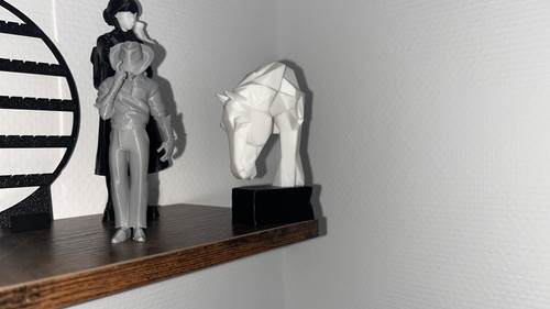 Pferdekopf low poly - pferdekopf, figur