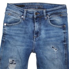 Calvin Klein CK Herren Jeans Hose CKJ SCULPTED SLIM STRAIGHT W28 L32 blau Denim*