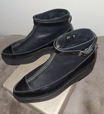 Underground Boots Schwarz/Leder/Platue Damen/Unisex Gr.43-44  NEU inkl. Versand 