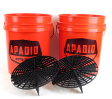 2x Wascheimer 5 Gal Set Eimereinsatz Grid Guard Bucket Autowäsche Behälter 19L
