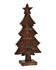 Tanne Baum Holz dunkelbraun 32 cm (37198w) Tannenbaum Weihnachtsdeko
