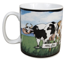 Großer Kaffeebecher 5 Kühe Hösti Becher Maritim Tasse Porzellan 500ml Kuh Möwe