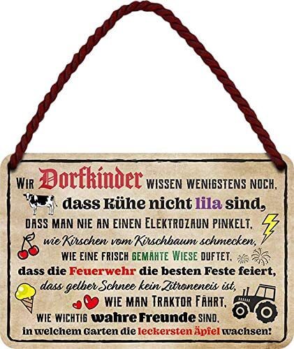 Blechschilder lustiger dorf - lustiger,