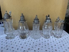 5 Bleikristall Bierkrüge mit