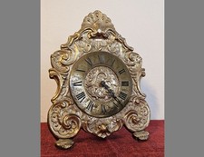 Alte Kaminuhr Messing mit Batterielaufwerk