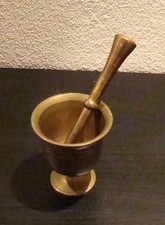 VINTAGE  APOTHEKER MÖRSER  MIT STÖSSEL  BRONZE  MASSIV