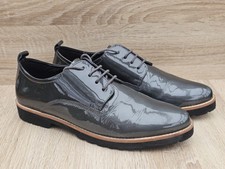 Damen Schuhe Lack Grau eleganter Schnürer Giorgio Venuti Gr. 40 Komfortschuh