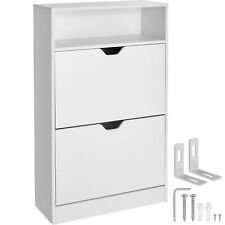 Schuhschrank Calea mit 2 Kippfächern für 12 Paar Schuhe Schuhschrank weiß B-Ware