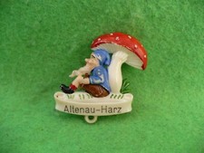 Anstecknadel Altenau Harz Zwerg Fliegenpilz Vintage Hutnadel Wandernadel