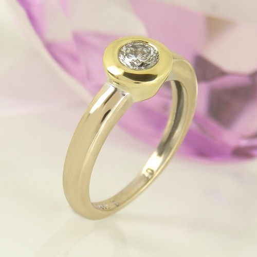 Ring solitär 585 - ring, weißgold