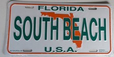 Retro Blechschild, Florida South Beach U.S.A, ca. 30x 15 cm, #AG921