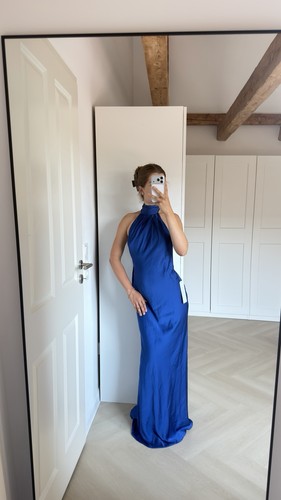 Kleid azazie dunkelblau satin - azazie,