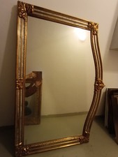 XXL Spiegel Antik Stil  Silber Facetten Schliff 129x89