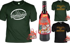 Jäger Weihnachtsgeschenk-Set  - Jagd Sprücheshirt + Flaschenschürze Falkner 