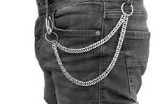 Hosenkette Edelstahl Schlüsselkette Biker Panzerkette 30 - 80 cm