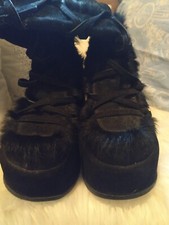 el dantes Schnürstiefel Leder Gr.39 schwarz Plateau Gothic