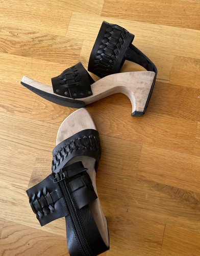 Trippen wooden sandal heels - wooden,