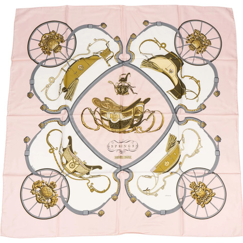 Hermès springs silk scarf - hermès, 90
