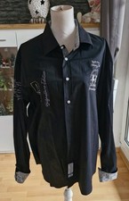 La Martina Herrenhemd Größe 4XL Farbe Schwarz mit Logo Geknöpft