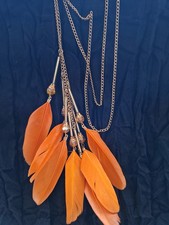 Halskette boho ibiza orange - halskette,, boho,
