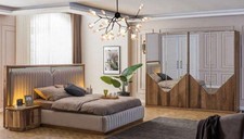 Luxus schlafzimmer set bett - set,
