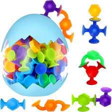 48 Stück Saugnapf Spielzeug Kinder, Montessori Spielzeug Ab 3 Jahre Badewannen S