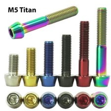 Titan M5 Schraube DIN912 konisch Fahrrad Tuning Innensechskannt MTB Road TI Bolt