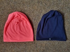 DOPPELPACK Blau, Rosa 2 x Cap Mütze Turban Chemo Beanie 