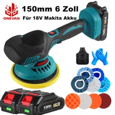 18V Akku Profi Poliermaschine Polierer mit 2x Batterie Auto Schleifmaschine Tool
