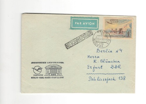 1958 frühe ddr lufthansa post - lufthansa,