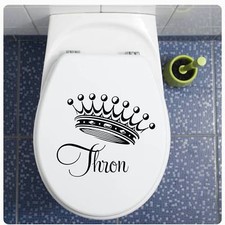 Thron WC Deckel Aufkleber Wandtattoo Bad Toilettendeckel Klo TDA148