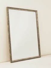 Spiegel Wandspiegel Holzrahmen Bad Flur schwarz silber 32 x 44,5 cm