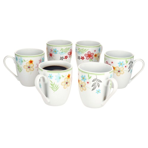 6er set variant blümchen - set,