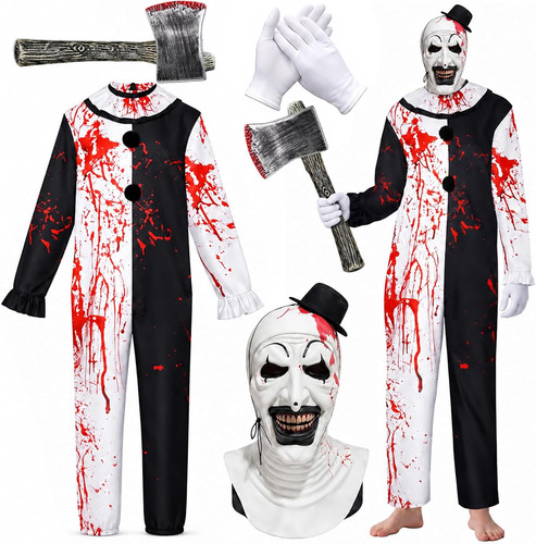 Horror killer clown kostüm - horror,