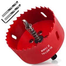 Lochsäge 75mm metall - 75mm,, bi-metall