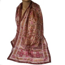 Seidenschal Schal Seide 100% 160x 50cm Seidentuch bunt Sommerschal Paisley Bunt