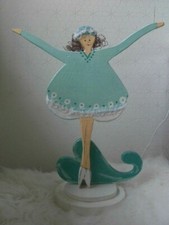 Deko Kinderzimmer Mädchenzimmer Tänzerin Ballerina türkis ca.38 cm Handarbeit