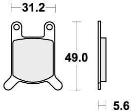 Sbs bremsbeläge vorne - bremsbeläge,