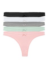 5er Set Damen Strings Tangas Slip Unterwäsche Baumwolle Cotton-Stretch