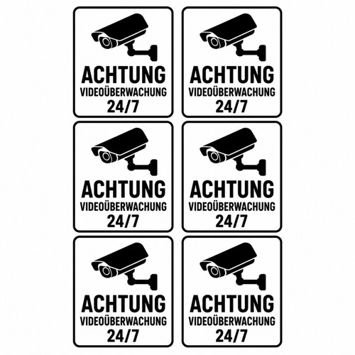 Videoüberwachung aufkleber - videoüberwachung,